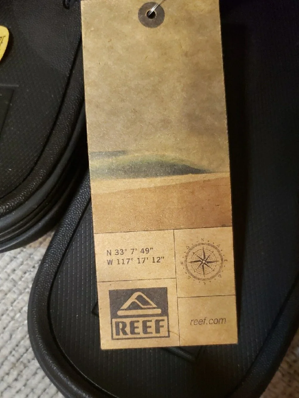 Reef Phoenix Men’s Black Flip-Flop Sandals - Cushioned Thong. NWT Sz 12